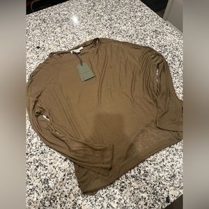 New With Tags, All Saints, Francesco Rita Tee, Women’s Size Small, Deep Olive